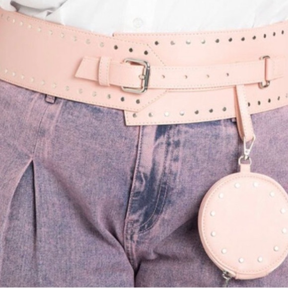 Wide Stud Belt w/Pouch main image 6